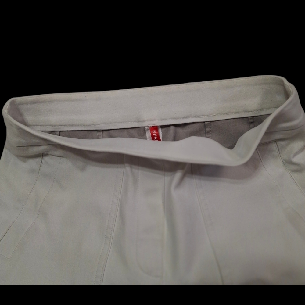 SPANX On-the-Go #20479R Cropped Wide Leg Pull-On White Pants Women Size Medium - Picture 5 of 16